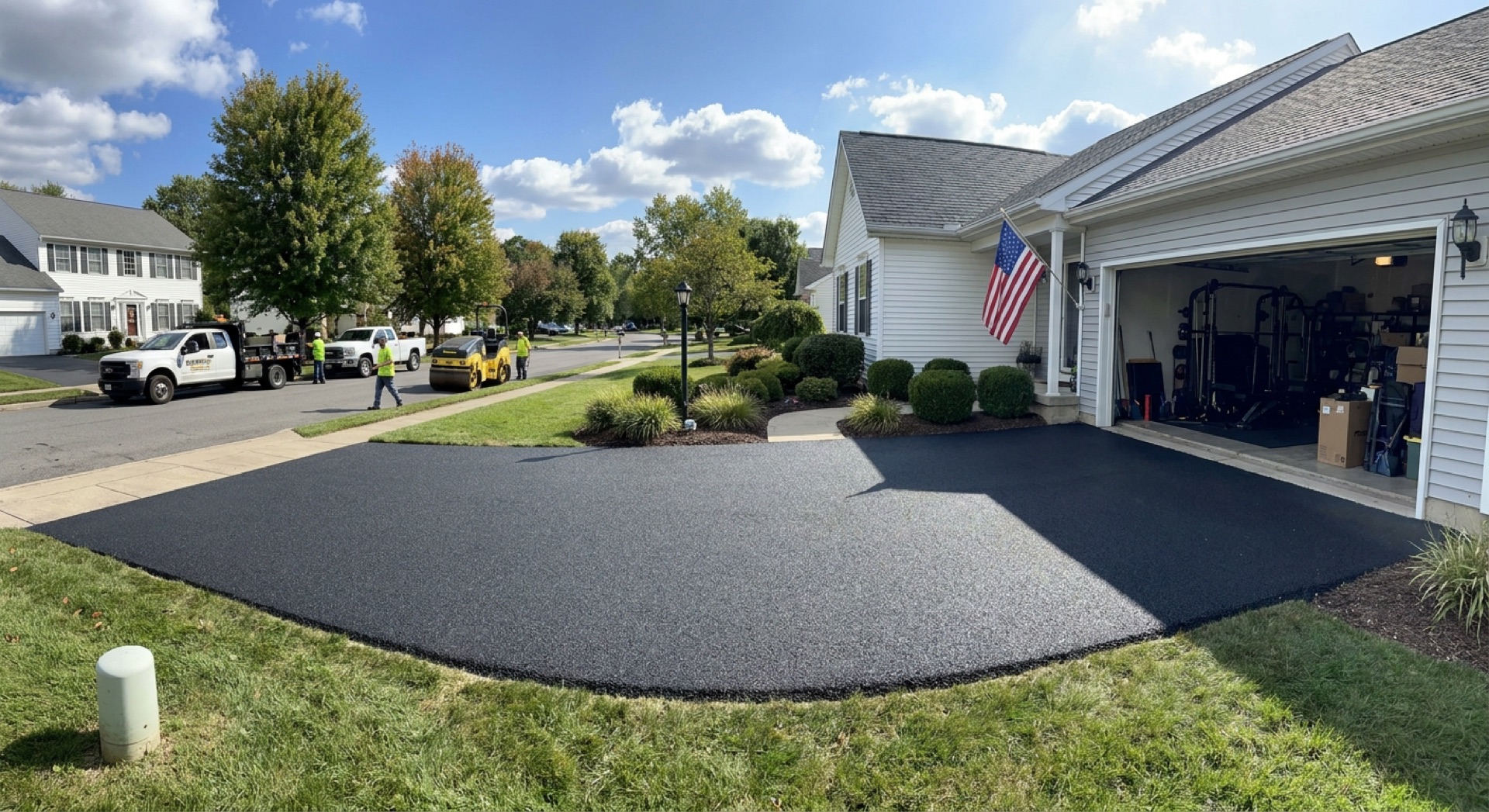 Driveway replacement paving HOA lot Cascades Sterling VA