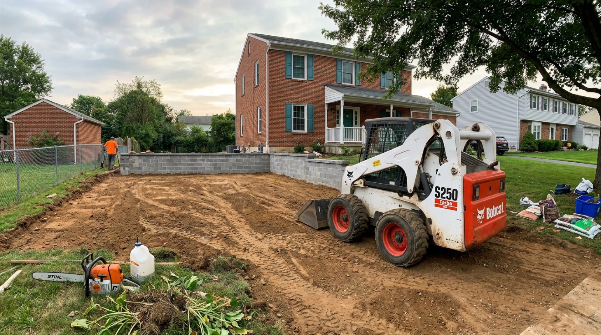 Driveway paving in Ashburn VA HOA community